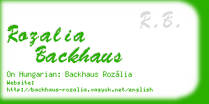 rozalia backhaus business card